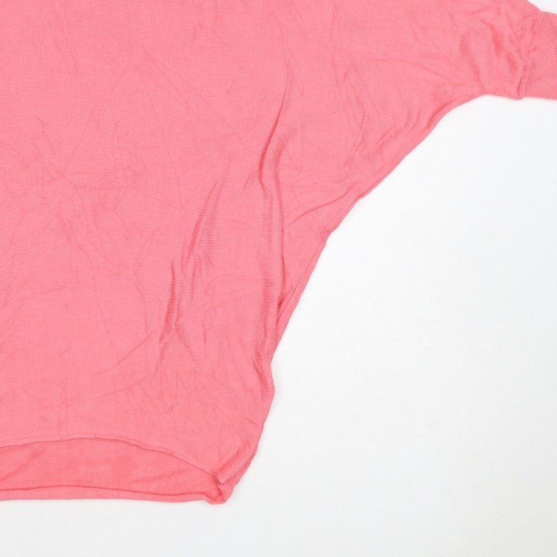Phase Eight Women Pink S Relaxed Dolman Sleeve Knit Blouse