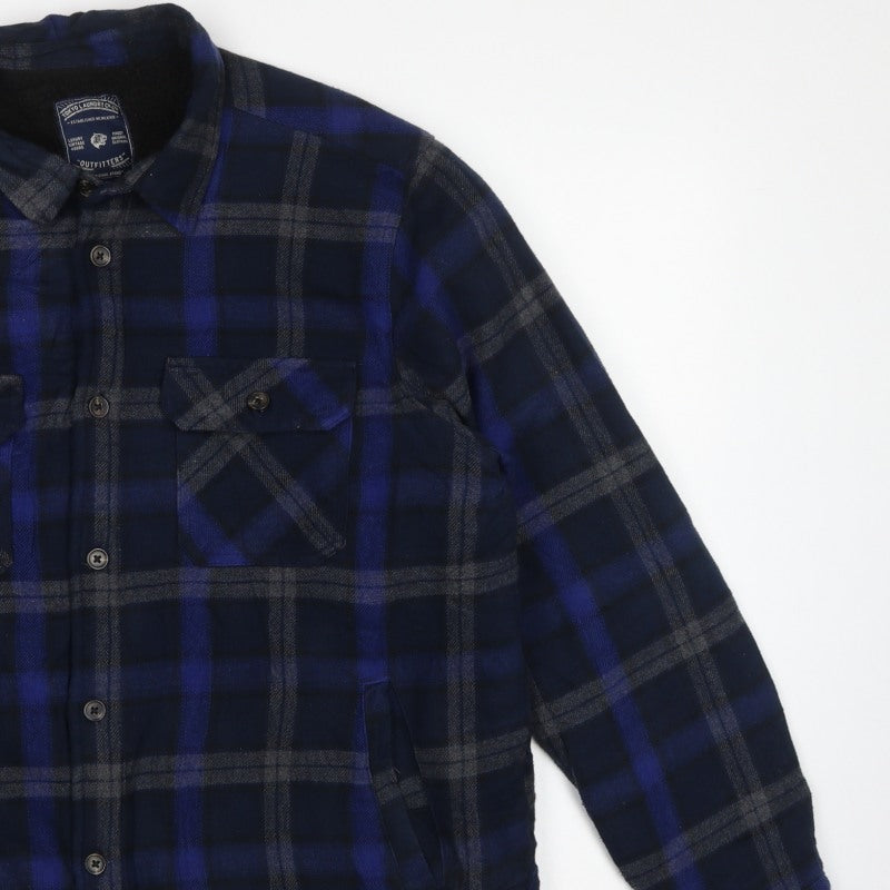 Tokyo Laundry Men’s Blue Check Flannel Padded Jacket XL