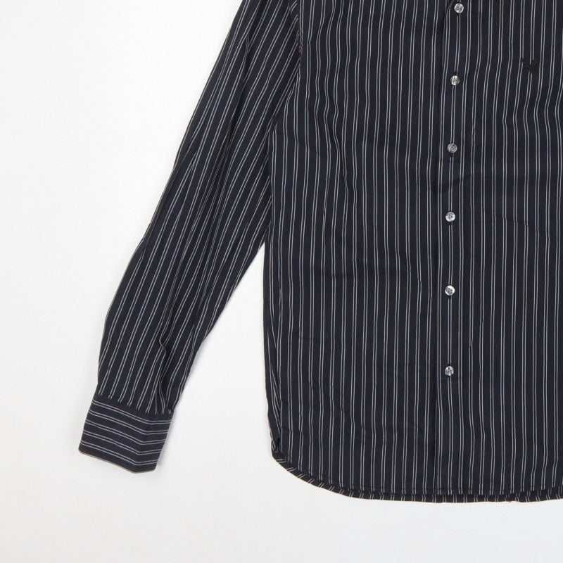American Eagle Men’s Black Stripe Cotton Shirt XS Classic Long Sleeve