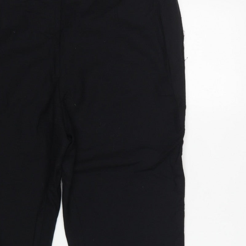 Jaeger Women Black UK 16 Wool Tailored Tapered Dress Trousers
