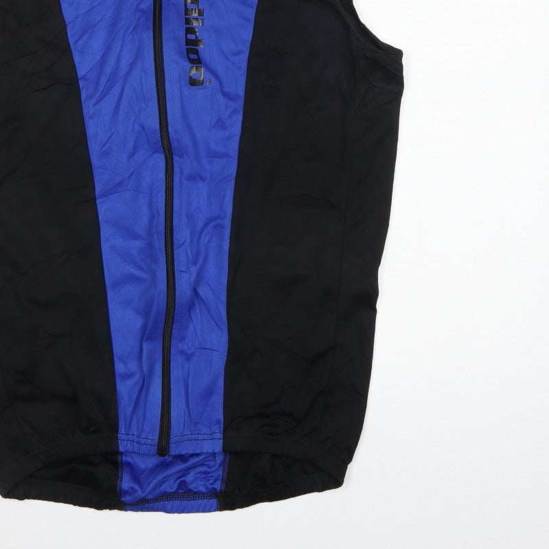 Didoo Men’s Blue Black XL Cycling Jersey Gilet Full Zip Reflective