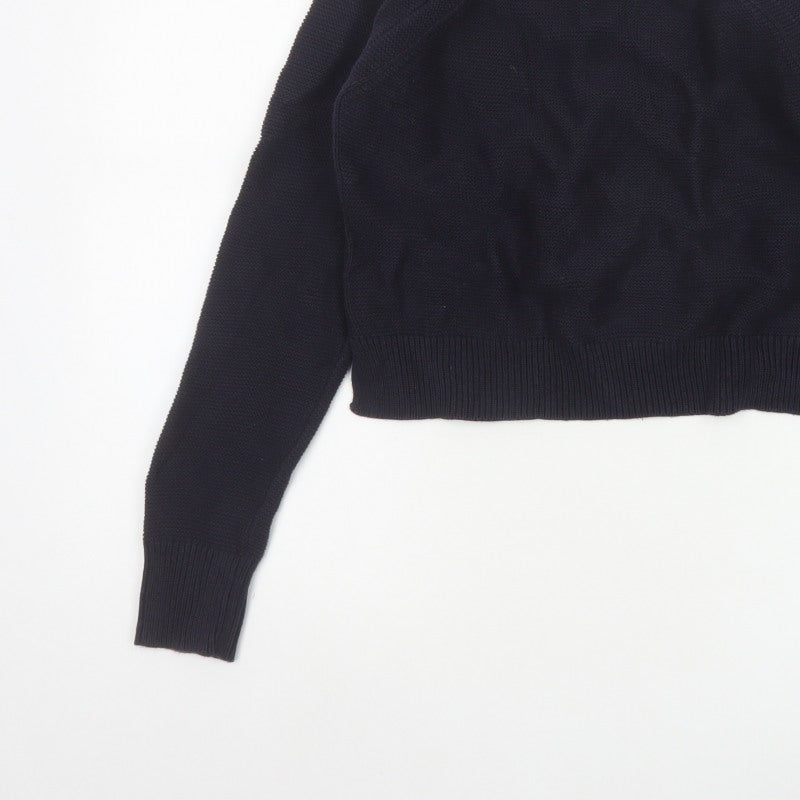 French Connection Women’s Blue S Cotton Crew Neck Knit Jumper