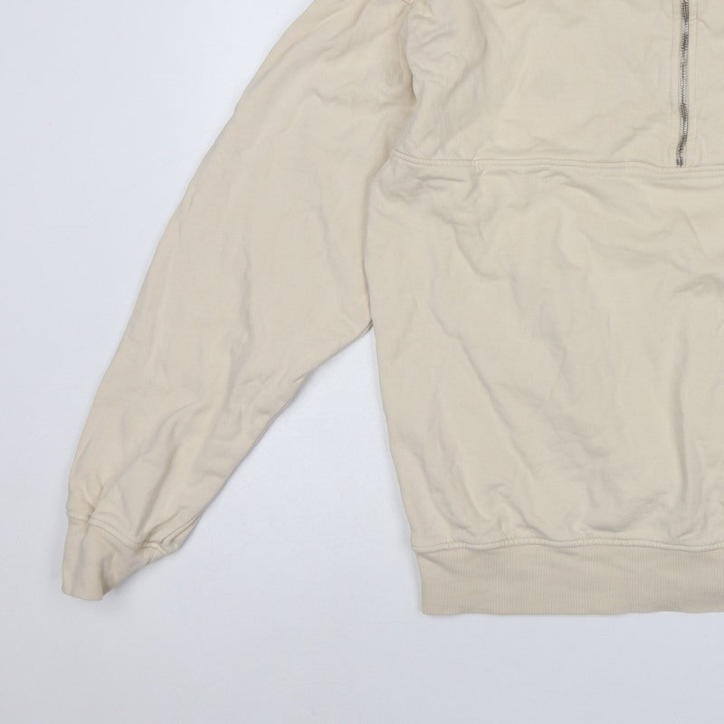 Colorful Standard Men’s Ivory L 1/4 Zip Organic Cotton Fleece Sweatshirt