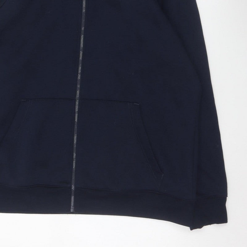 Slazenger Men’s Blue XL Full Zip Logo Hoodie Fleece Drawstring