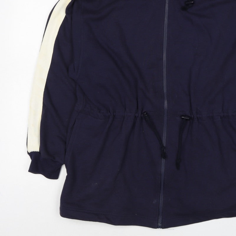 Marks and Spencer Women Blue UK 14 Full Zip Hooded Fleece Hoodie