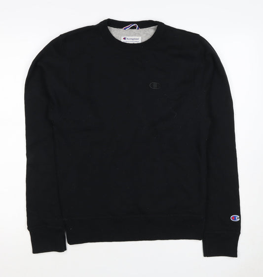 Champion Men’s Black M Crew Neck Logo Pullover Sweatshirt