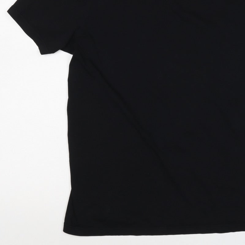 Moschino Underwear Men’s Black M Logo Shoulder Stretch T-Shirt