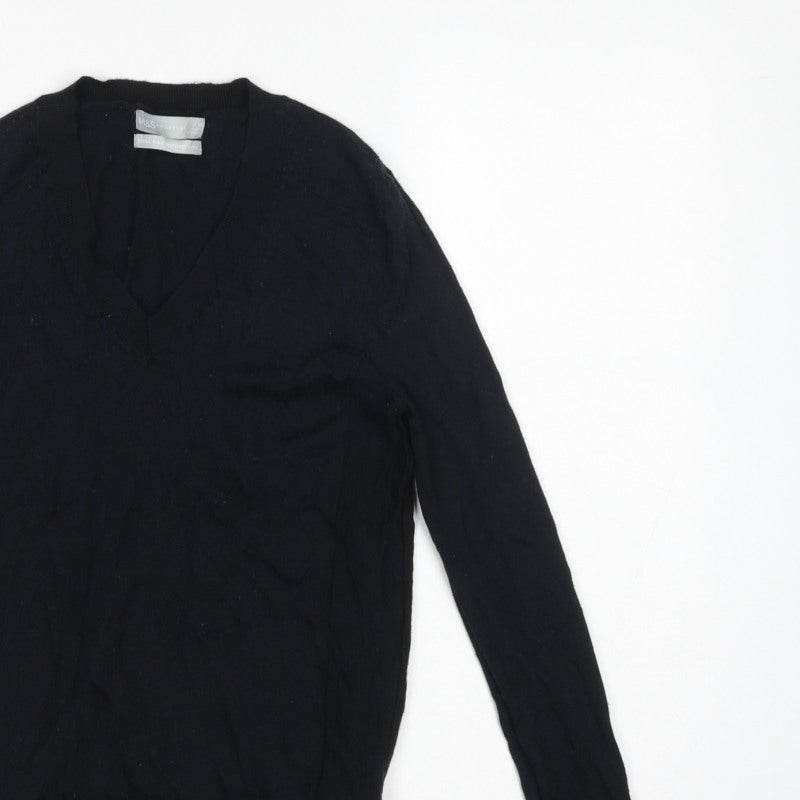 M&S Collection Women’s Black XS Extra Fine Merino Wool V-Neck Jumper