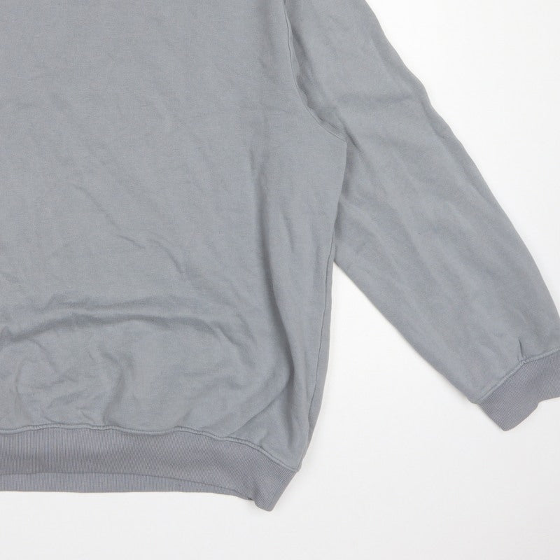 H&M Men’s Grey L Relaxed Fit Crew Neck Pullover Sweatshirt