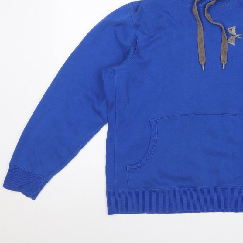 Under Armour Men Blue M Pullover Hoodie Charged Cotton Storm