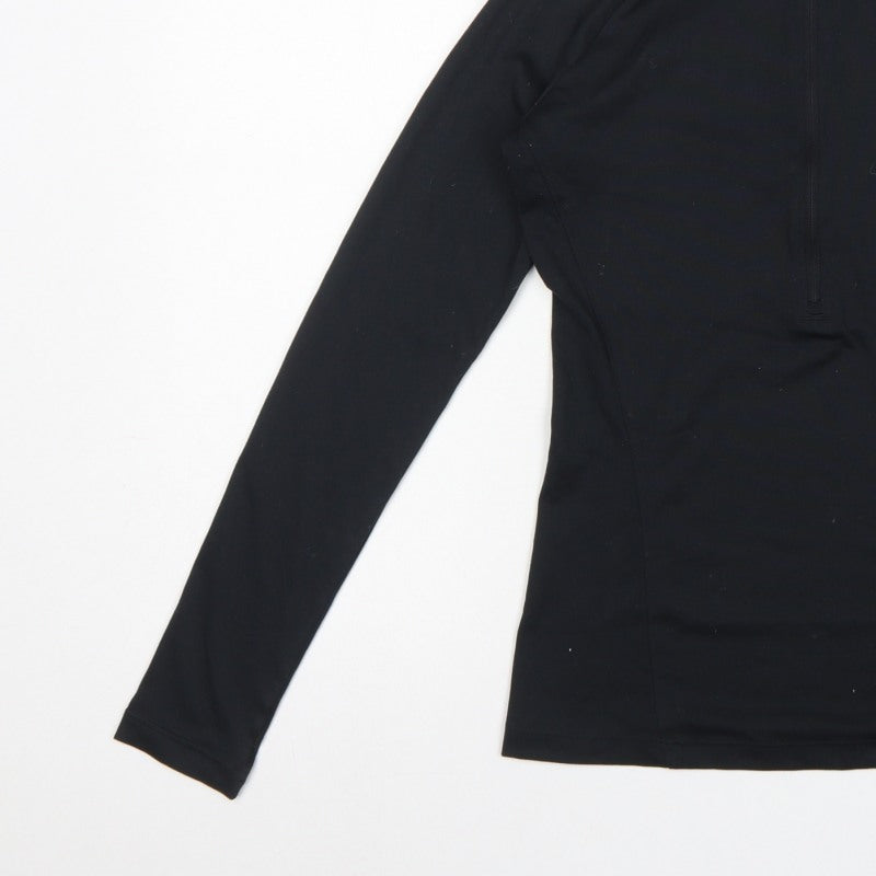 Under Armour Women Black XS HeatGear 1/4 Zip Long Sleeve Pullover Top
