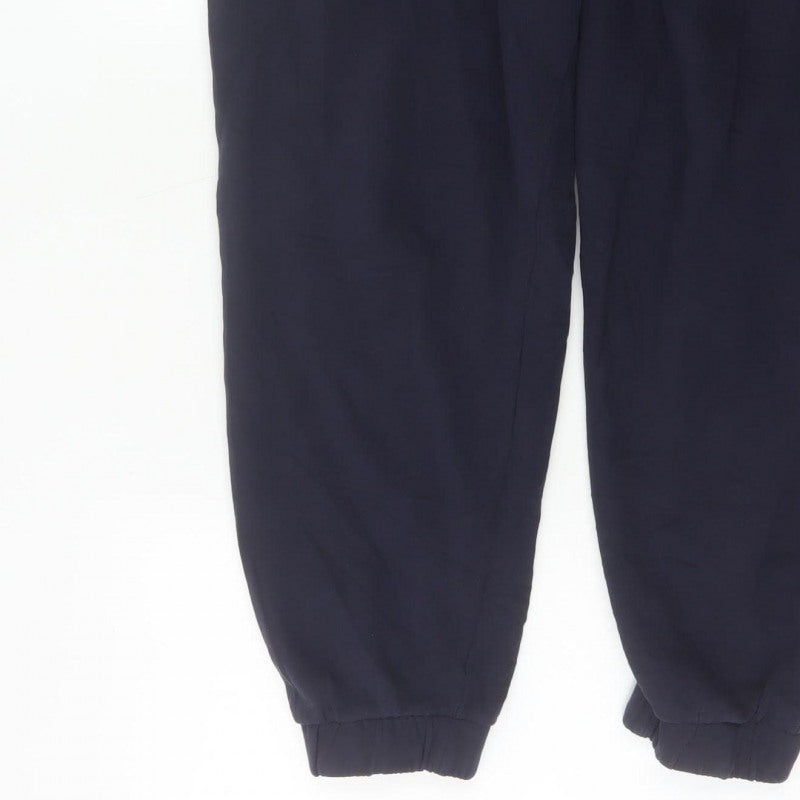 John Lewis Anyday Men's Blue L Cotton Jogger Trousers Elastic Waist