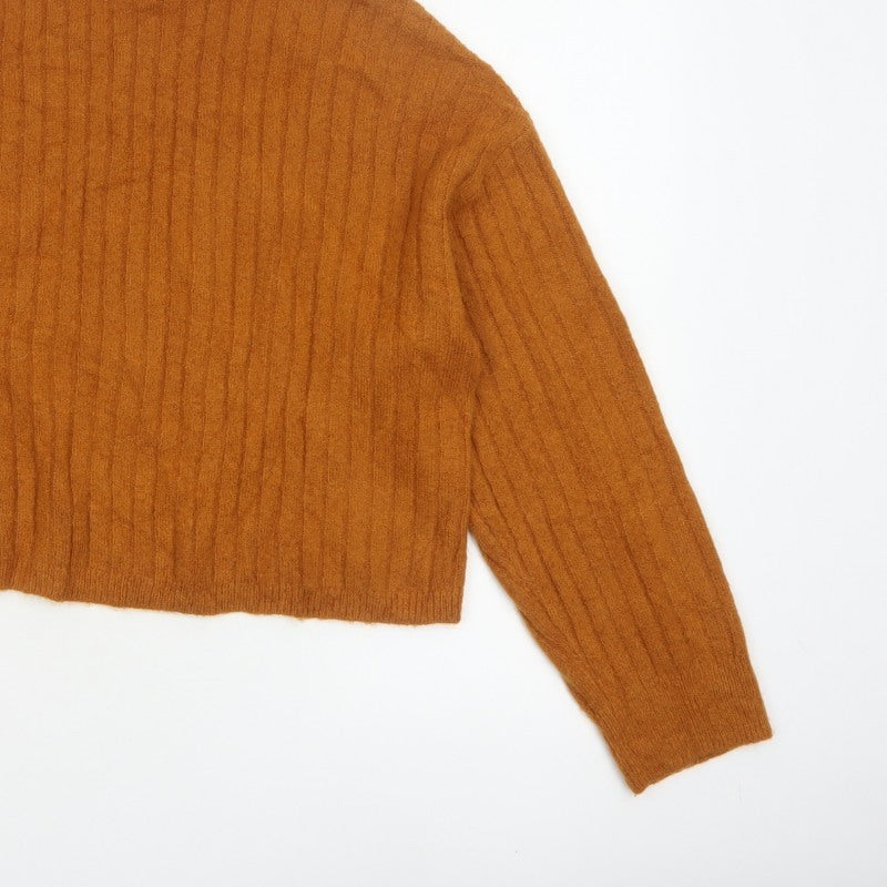 ASOS Women’s Orange Ribbed Roll Neck Knit Jumper UK 10 Long Sleeve