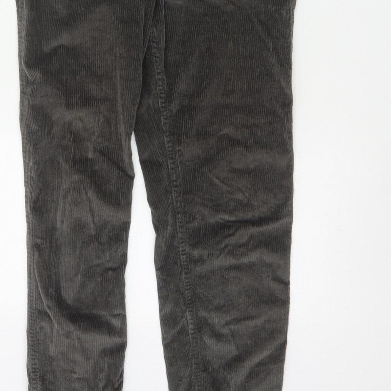 Fat Face Women Grey Corduroy Dungarees UK 8 Adjustable Straight Leg