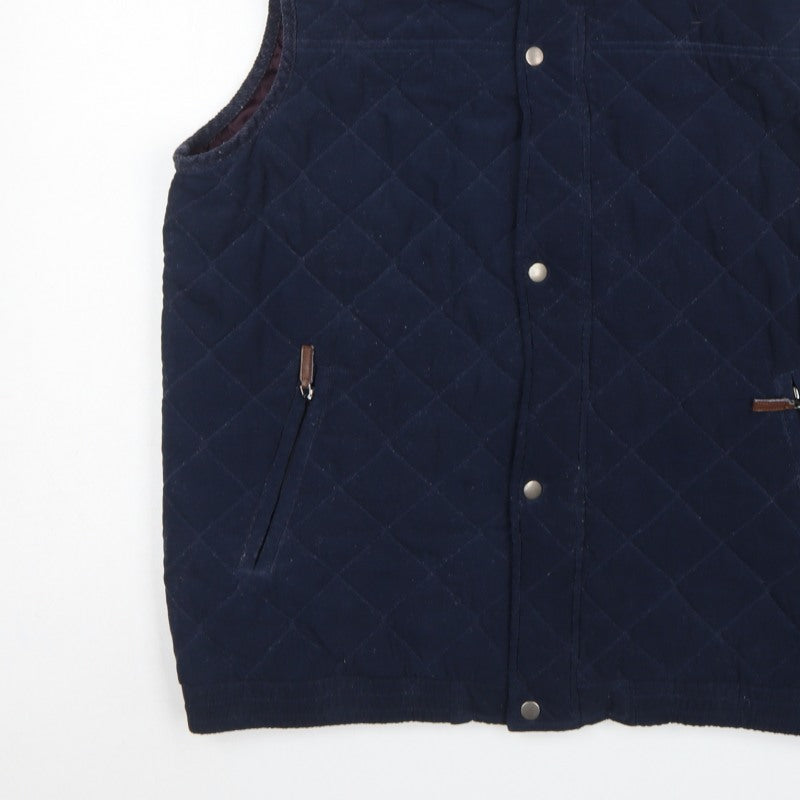 James Pringle Men’s Blue 2XL Quilted Padded Waistcoat Gilet