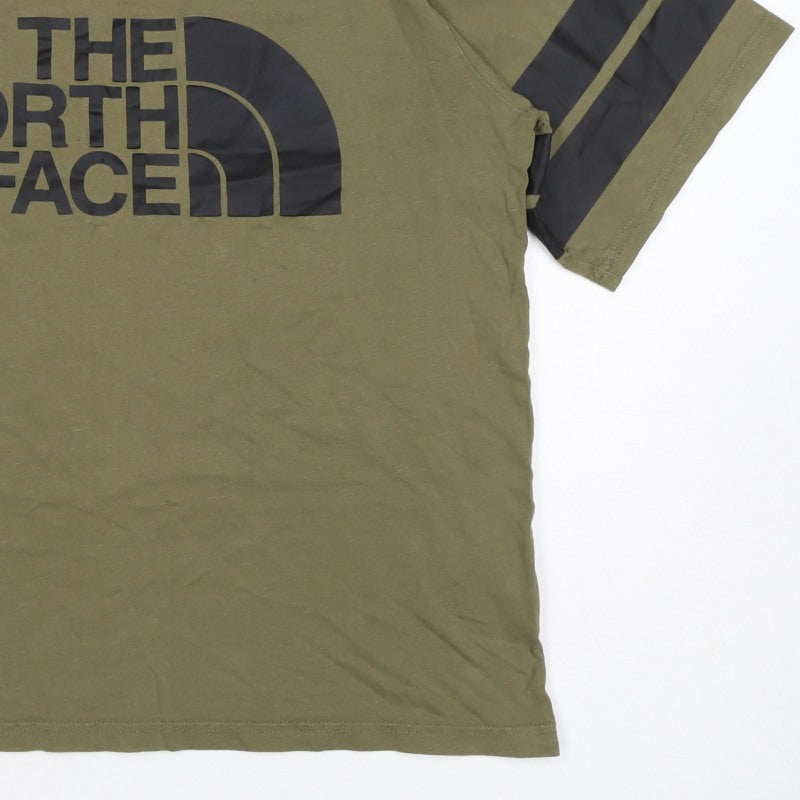 The North Face Women’s Green L Basic Logo Stripe T-Shirt