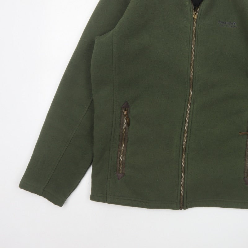 Regatta Men’s Green L Fleece Full Zip Outdoor Jacket Pockets