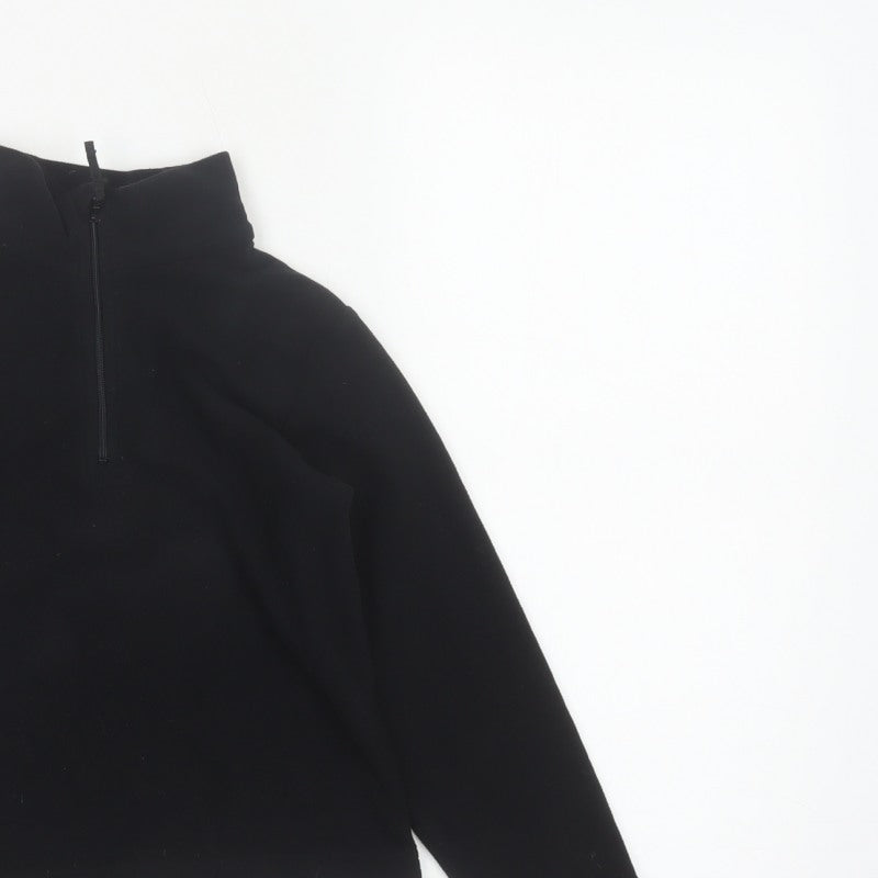 Mountain Warehouse Boys Black 5-6 Years Fleece 1/4 Zip Sweatshirt