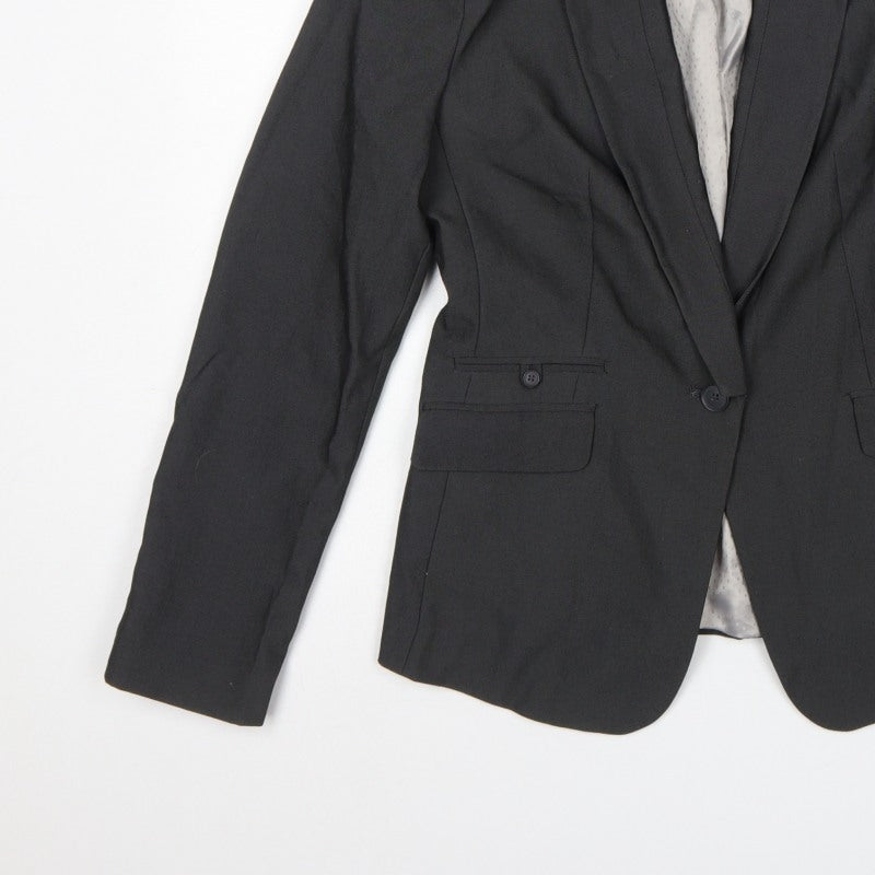 Next Women’s Black Size 12R Tailored Single-Breasted Blazer Jacket