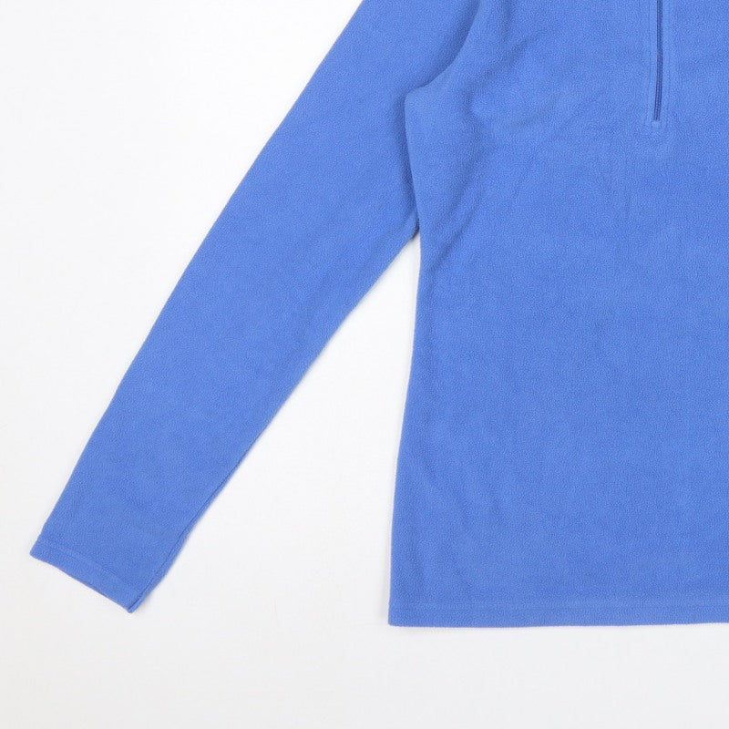Mountain Warehouse Women Blue S Fleece 1/2 Zip High Neck Pullover Sweatshirt