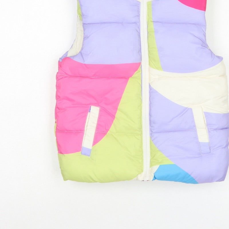 M&S Girls Multicoloured 5-6 Years Puffer Waistcoat Padded Full Zip