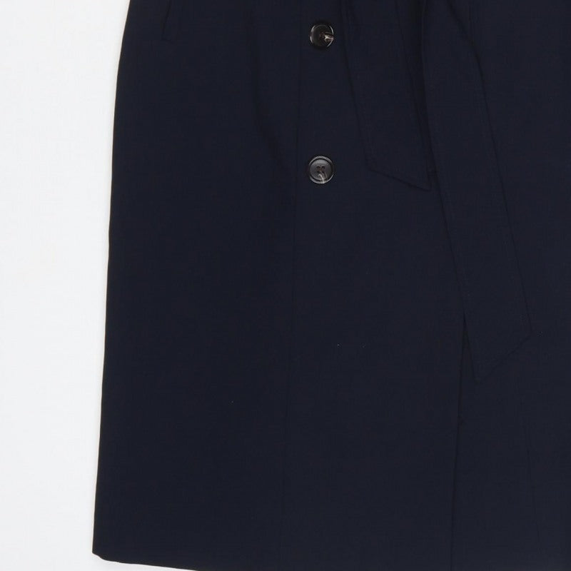 Dorothy Perkins Women Blue UK 8 Sleeveless Belted Jacket Dress