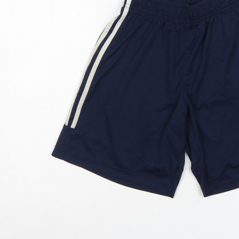 Adidas Men’s Blue S Athletic Striped Football Training Shorts