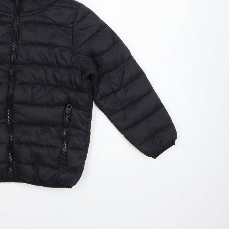 Next Boys Black 5 Years Hooded Puffer Jacket Quilted Insulated