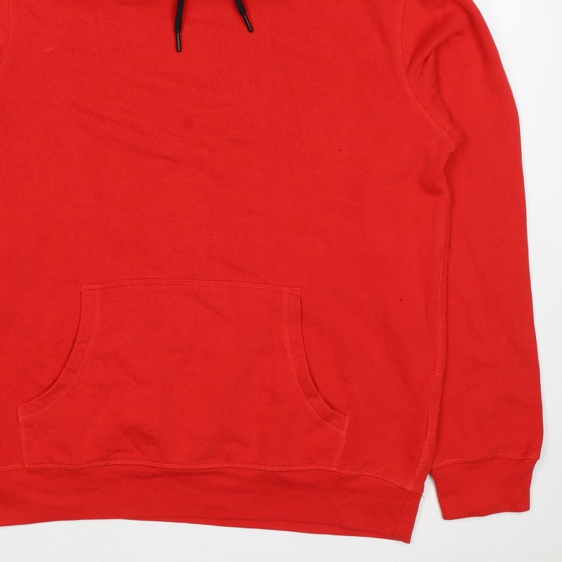 Red Herring Men’s Red Small Pullover Hoodie Drawstring Pocket