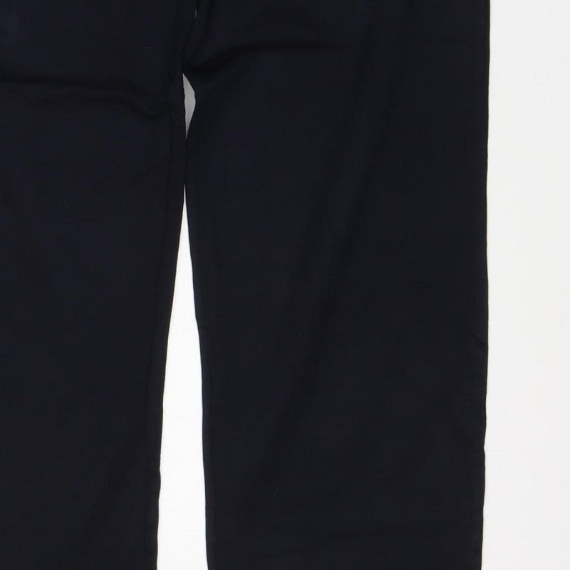 M&S Women’s Blue Size 14 Regular Stretch Cotton Jersey Leggings