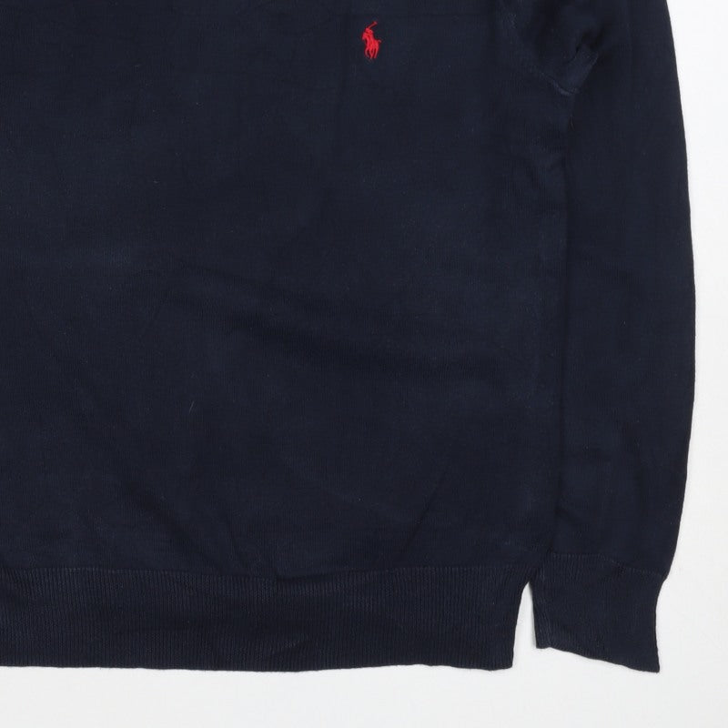Polo Ralph Lauren Teens Blue Size 14 Cotton Logo Crew Neck Jumper