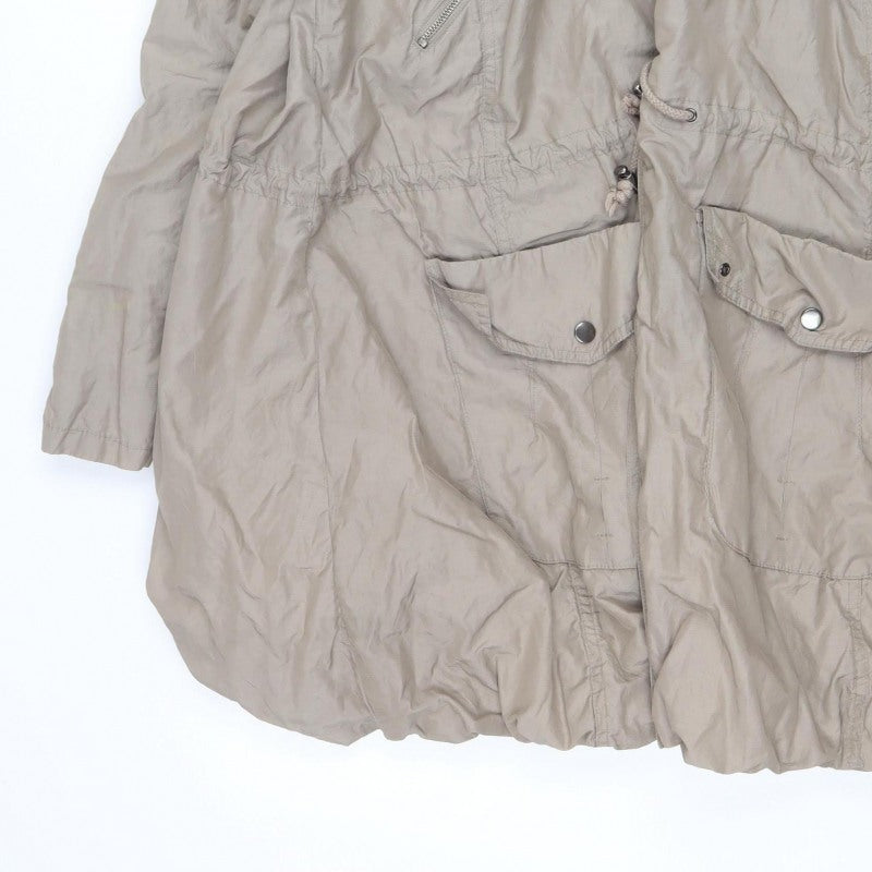 Be Beau Women’s Beige Size 10 Hooded Parka Jacket Lightweight