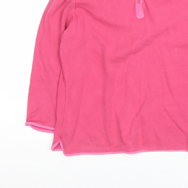 Hawkshead Women’s Pink Size 14 Long Sleeve Cotton Stretch Polo Top