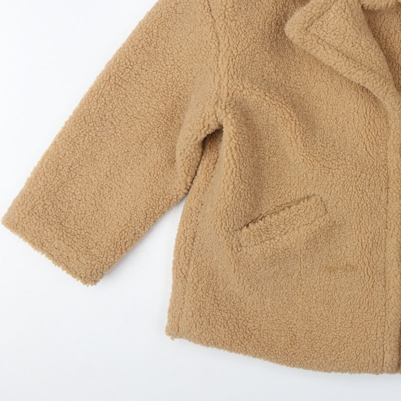 Dorothy Perkins Women’s Beige Petite UK 12 Teddy Fleece Short Coat