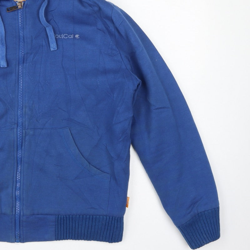 SoulCal Men’s Blue Large Full Zip Sherpa Lined Hoodie