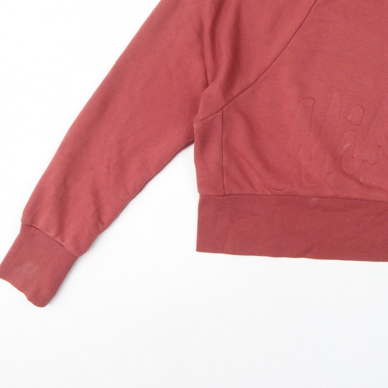 Nike Women’s Red S Dri-FIT Cropped Pullover Sweatshirt Logo Raglan