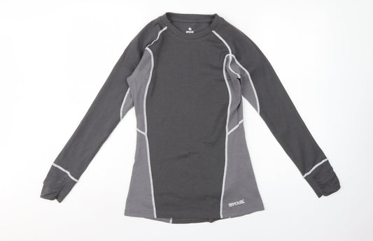 Regatta Women’s Grey UK 12 Basic Thermal Long Sleeve Raglan Activewear Top