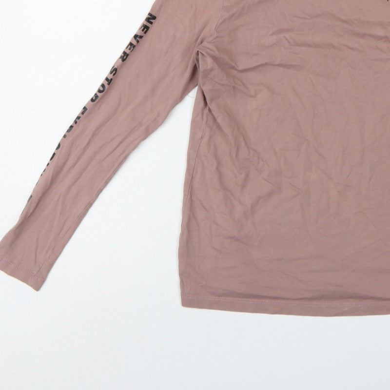 The North Face Women Pink XS Basic Long Sleeve Logo T-Shirt