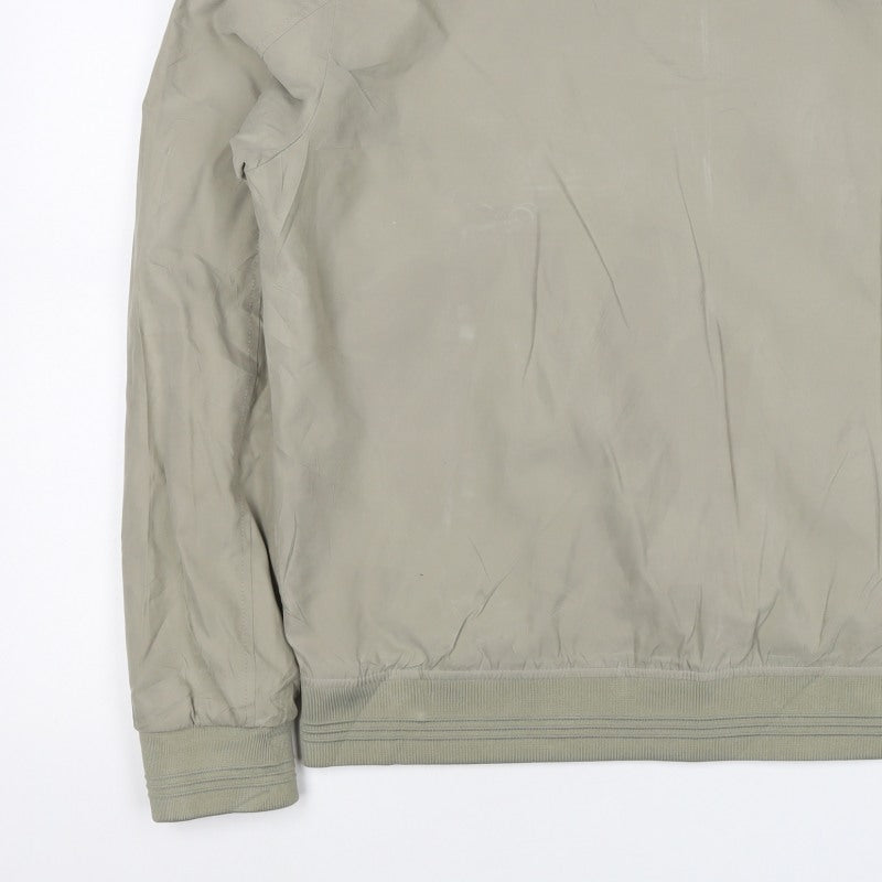 Marks & Spencer Men's Beige XL Bomber Jacket Zip Pockets