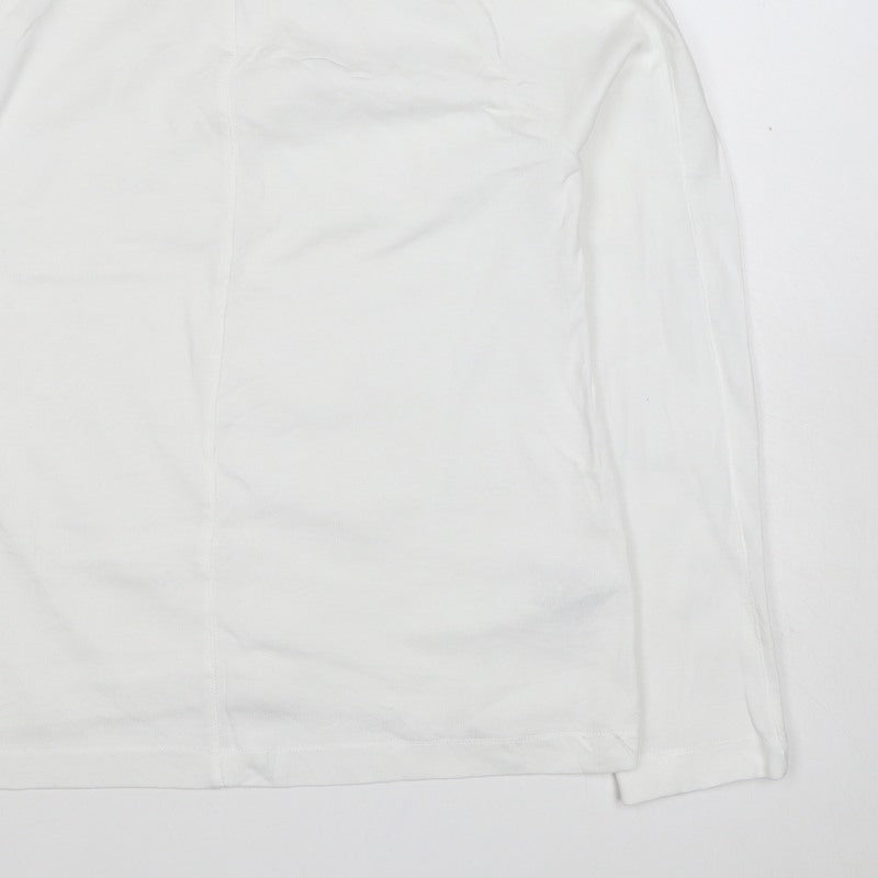 Jaeger Women’s White Size 10 Basic Cotton Raglan Long Sleeve T-Shirt
