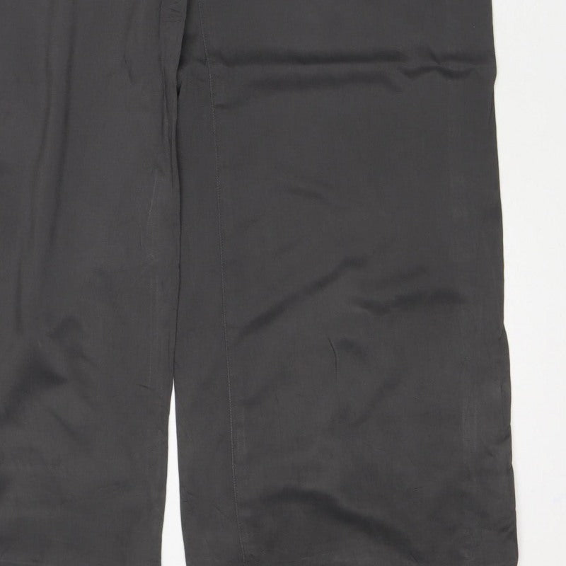 Per Una Women’s Black Size 12 Wide-Leg Drawstring Trousers