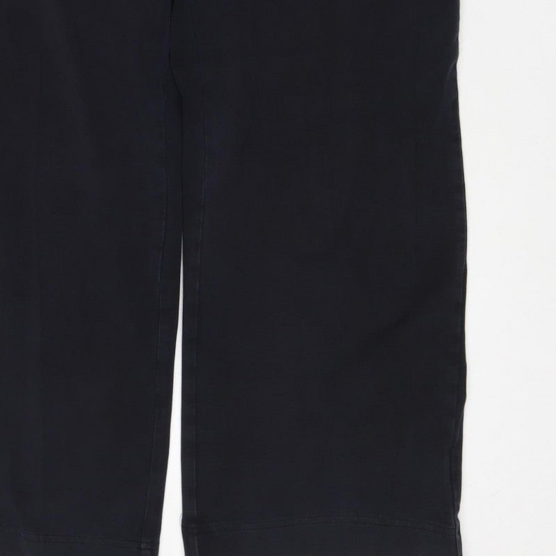 Lands' End Women Black UK 14 Petite Stretch Cotton Leggings