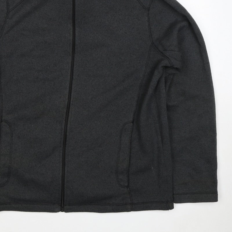 Livergy Men's Grey L Full Zip Fleece Jacket Stand Collar Pockets