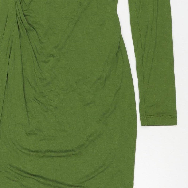 ASOS DESIGN Women’s Green UK 6 Midi Bodycon Long Sleeve Dress