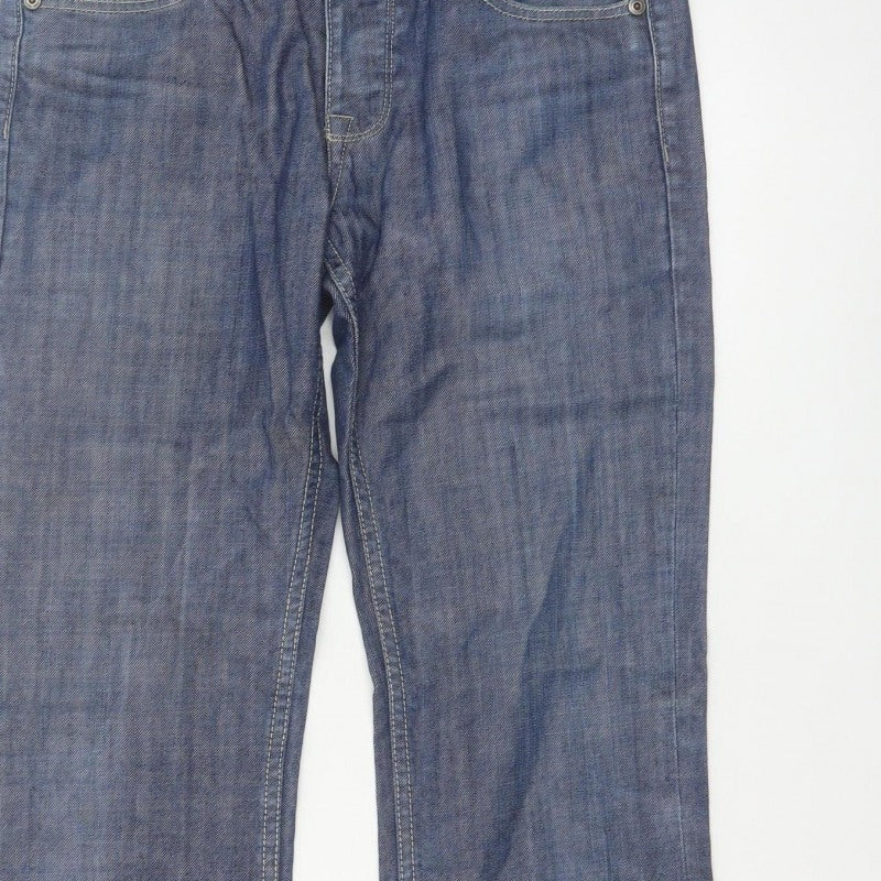 Next Men's Blue Bootcut Jeans W28 Regular 100% Cotton