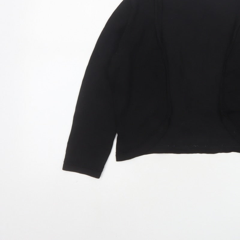 Hobbs Women’s Black Size 10 Open Front Long Sleeve Cardigan