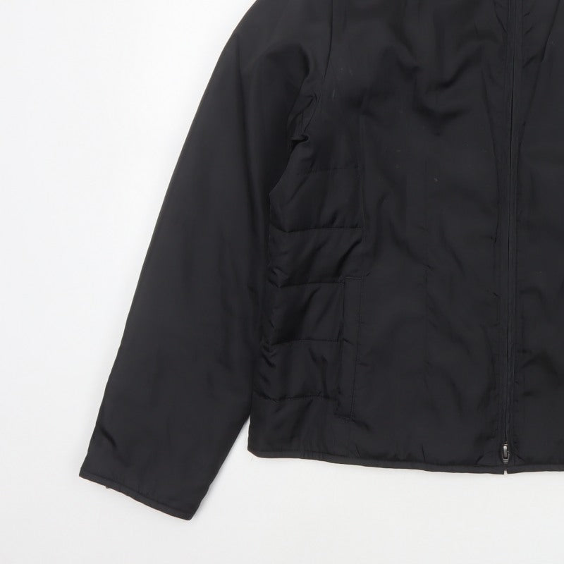 Next Women Black UK 14 Puffer Jacket Quilted Full Zip