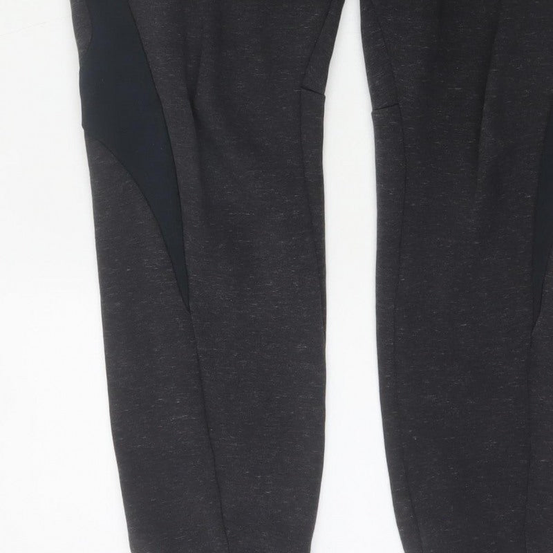 Puma Men’s Black L Tapered Cuffed Jogger Sweatpants Pockets Logo