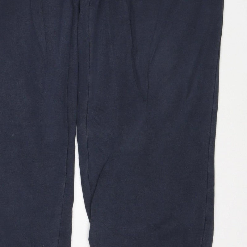 Nike Men’s Blue L Fleece Sweatpants Joggers Logo Zip Pocket