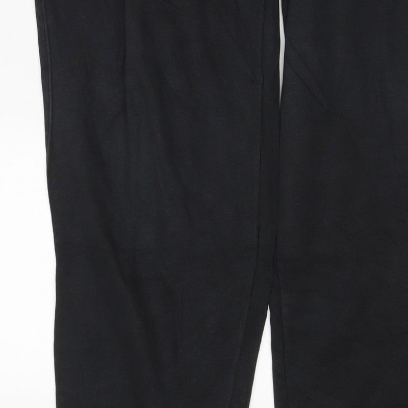 Nike Men’s Black L Fleece Jogger Sweatpants Drawstring Logo